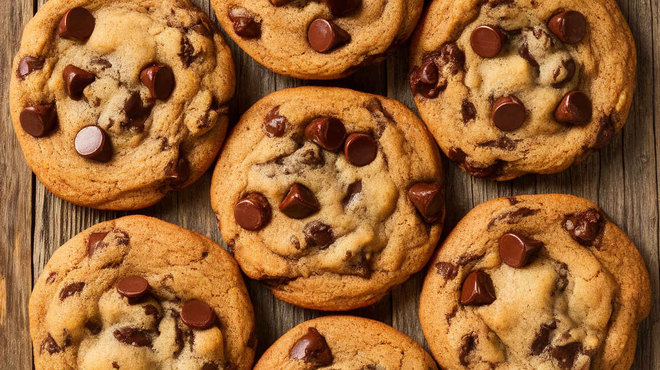Close-up of a Levain Bakery chocolate chip cookie with melty chocolate chunks and a golden, crispy exterior.